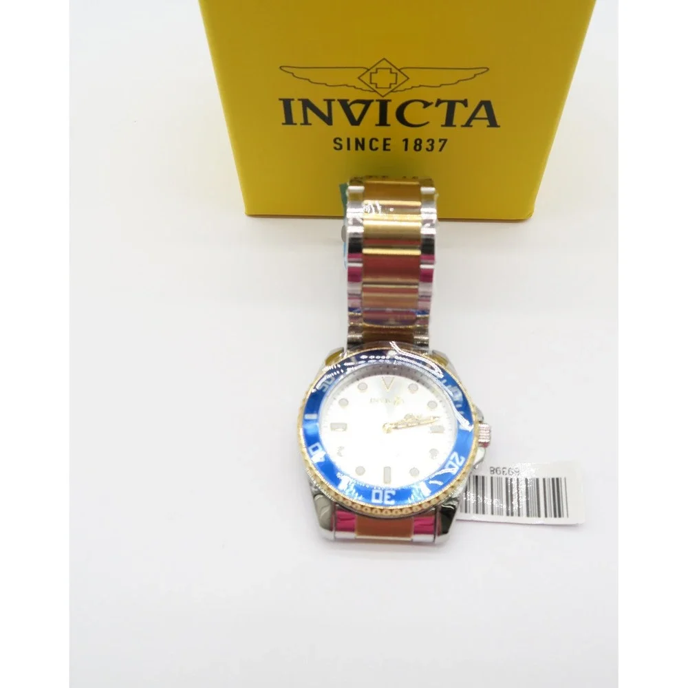 Invicta Pro Diver Vitreos Mens Watch 42mm Two Tone Gold Steel 69398 New